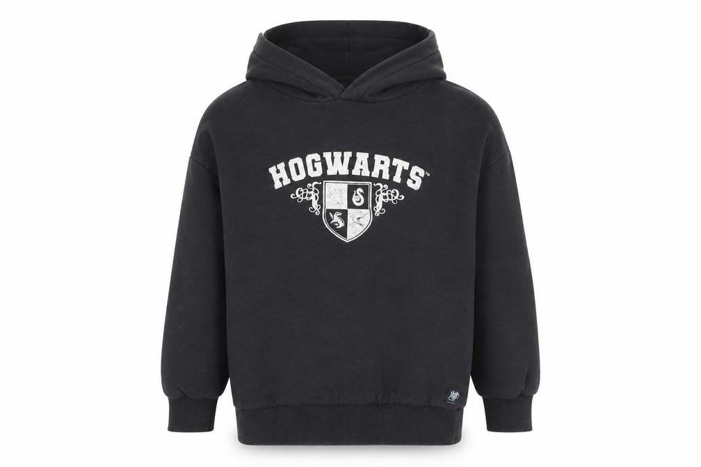Marks & Spencer Boys Black Harry Potter Hogwarts Pullover Hoodie 7-8 Years