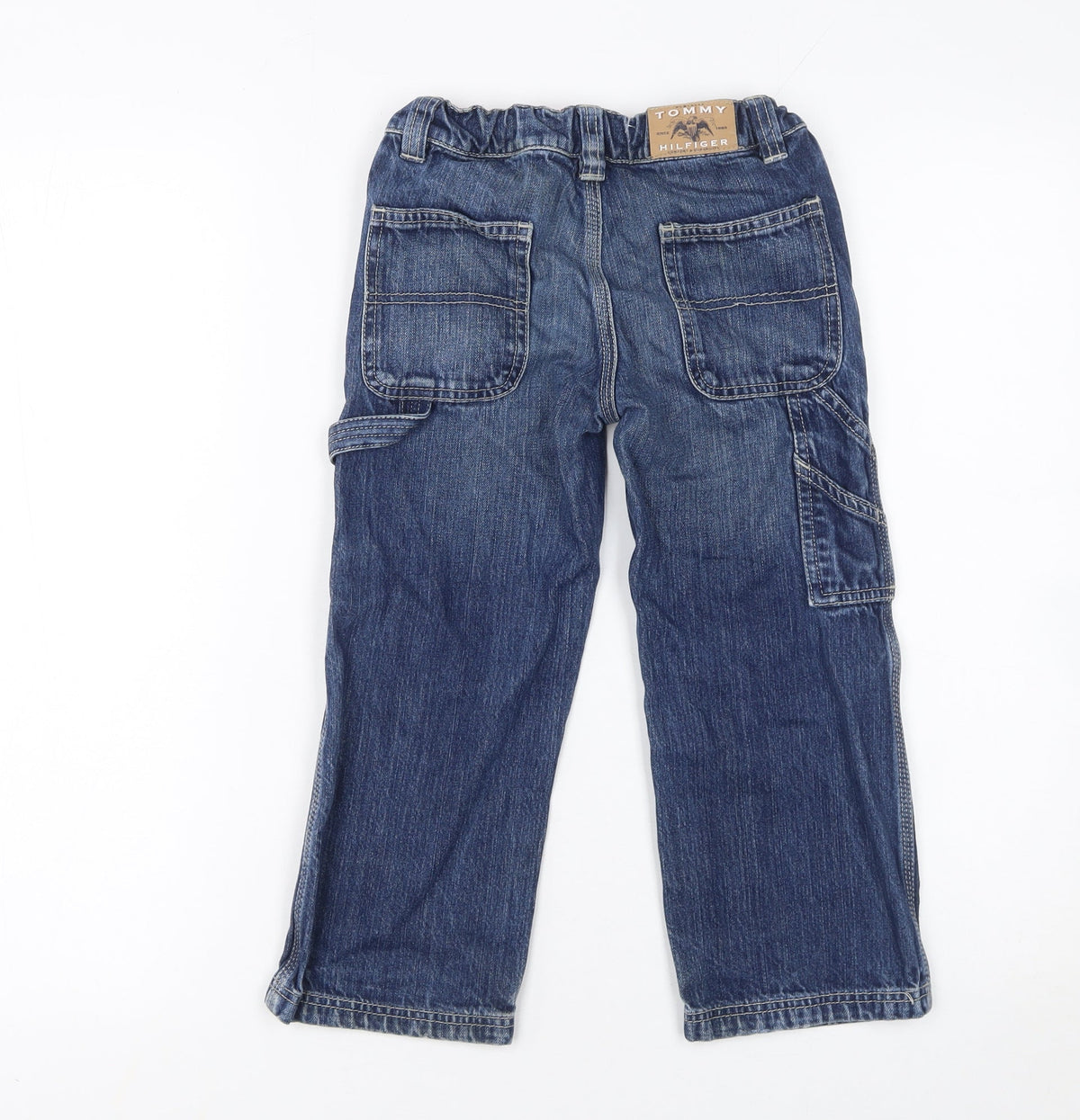 Tommy Hilfiger Boys Blue Straight Leg Jeans 5 Years Adjustable Waist
