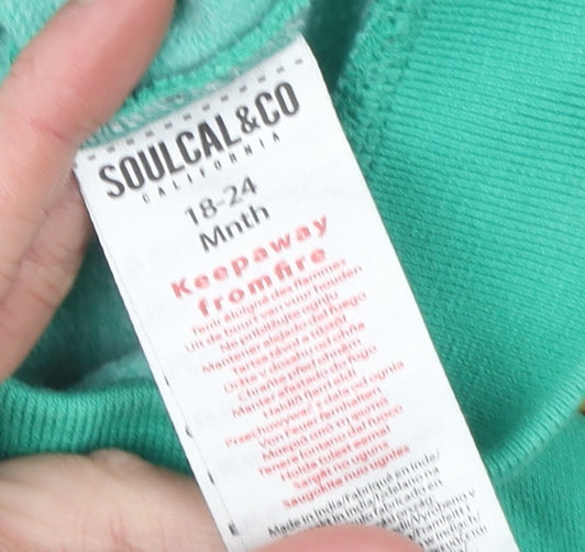 SoulCal & Co Green Hooded Full Zip Baby Jacket 18-24 Months