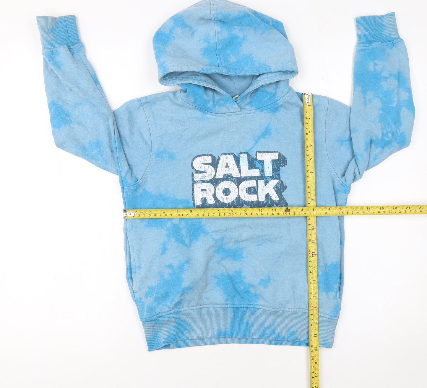 Saltrock Boys Blue Tie Dye Pullover Hoodie 7-8 Years Regular Fit