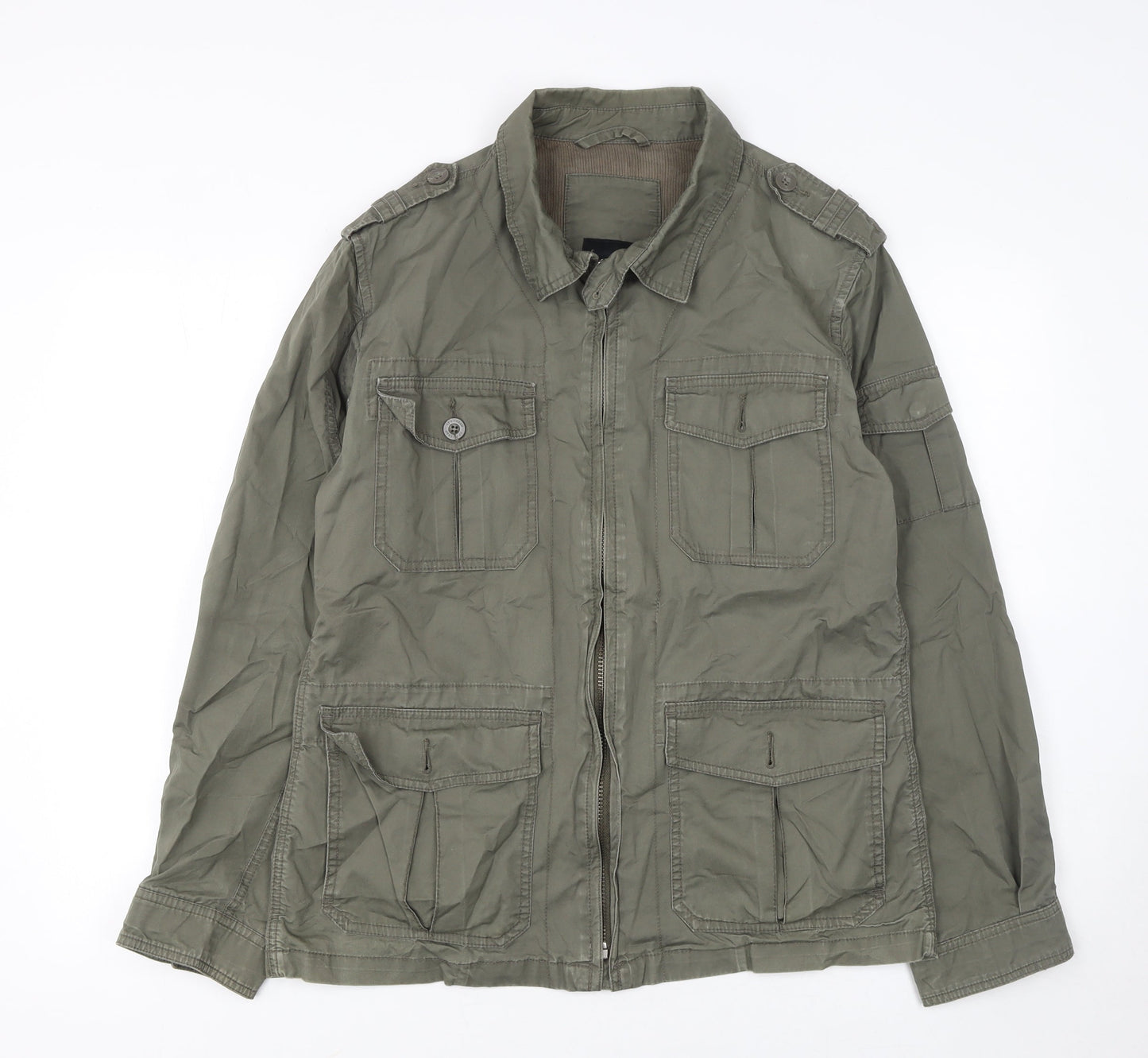 Sfera Womens Green Cotton Military Jacket Size M Regular