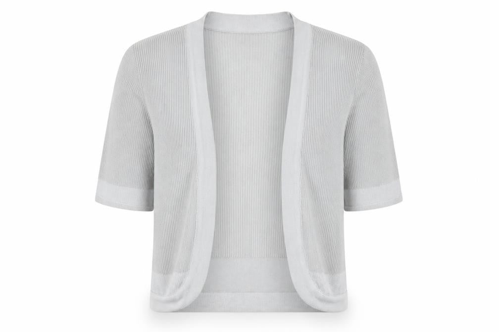 Marks & Spencer Women’s Grey 3/4 Sleeve Open Knit Cardigan Size 8