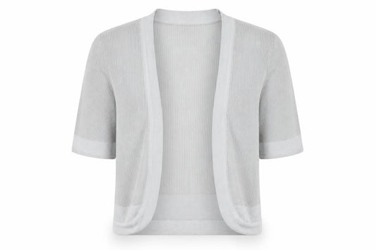 Marks & Spencer Women’s Grey 3/4 Sleeve Open Knit Cardigan Size 8