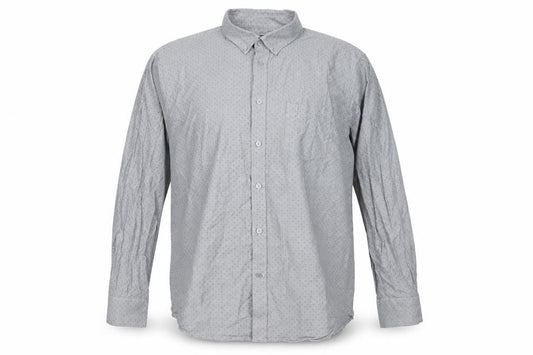 Dunnes Men's Grey 2XL Regular Fit Long Sleeve Cotton Shirt
