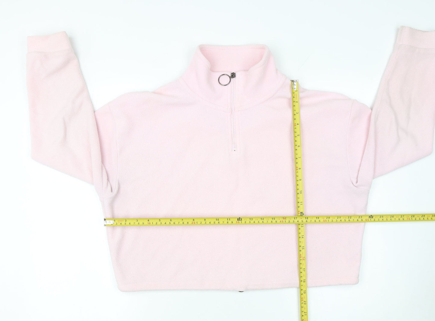 Brave Soul Women's Pink Fleece 1/4 Zip Pullover Sweatshirt M