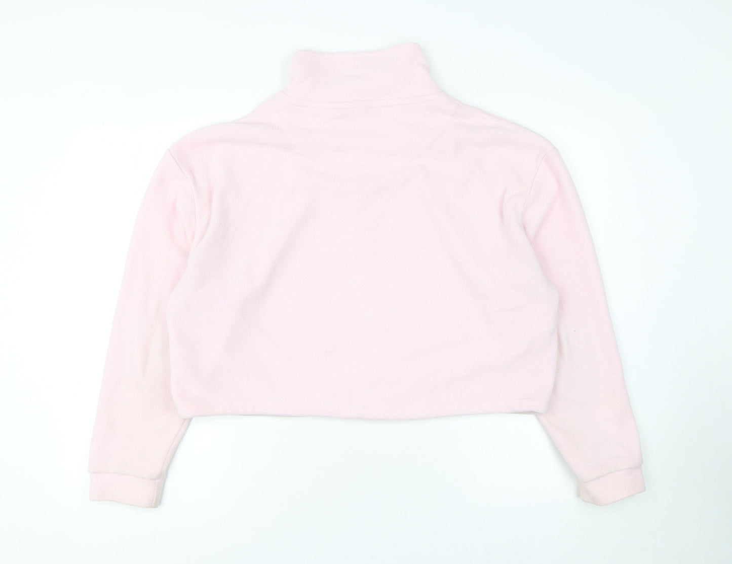 Brave Soul Women's Pink Fleece 1/4 Zip Pullover Sweatshirt M