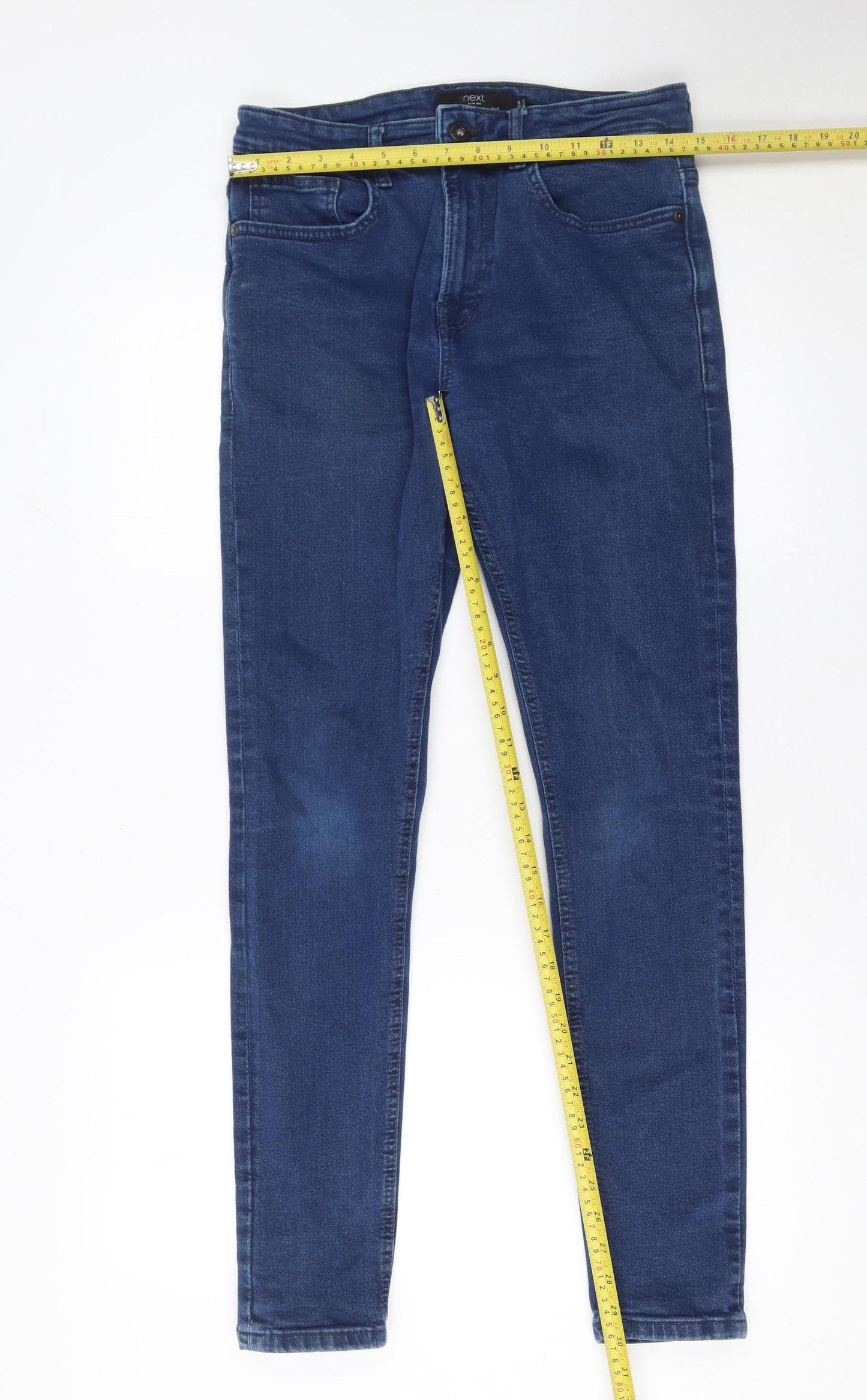 Next Men Blue Slim Fit Denim Jeans 30W 31L Classic Style
