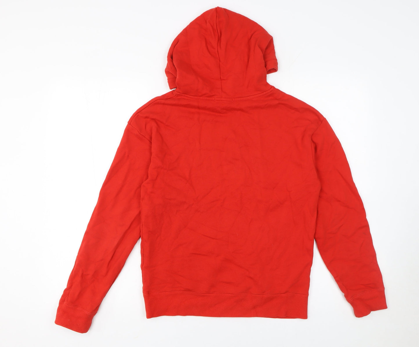 Calvin Klein Jeans Boys Red Logo Pullover Hoodie Size 14 Years