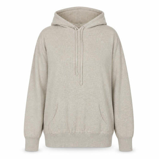 Destello Womens Beige Small 100% Cotton Pullover Hoodie