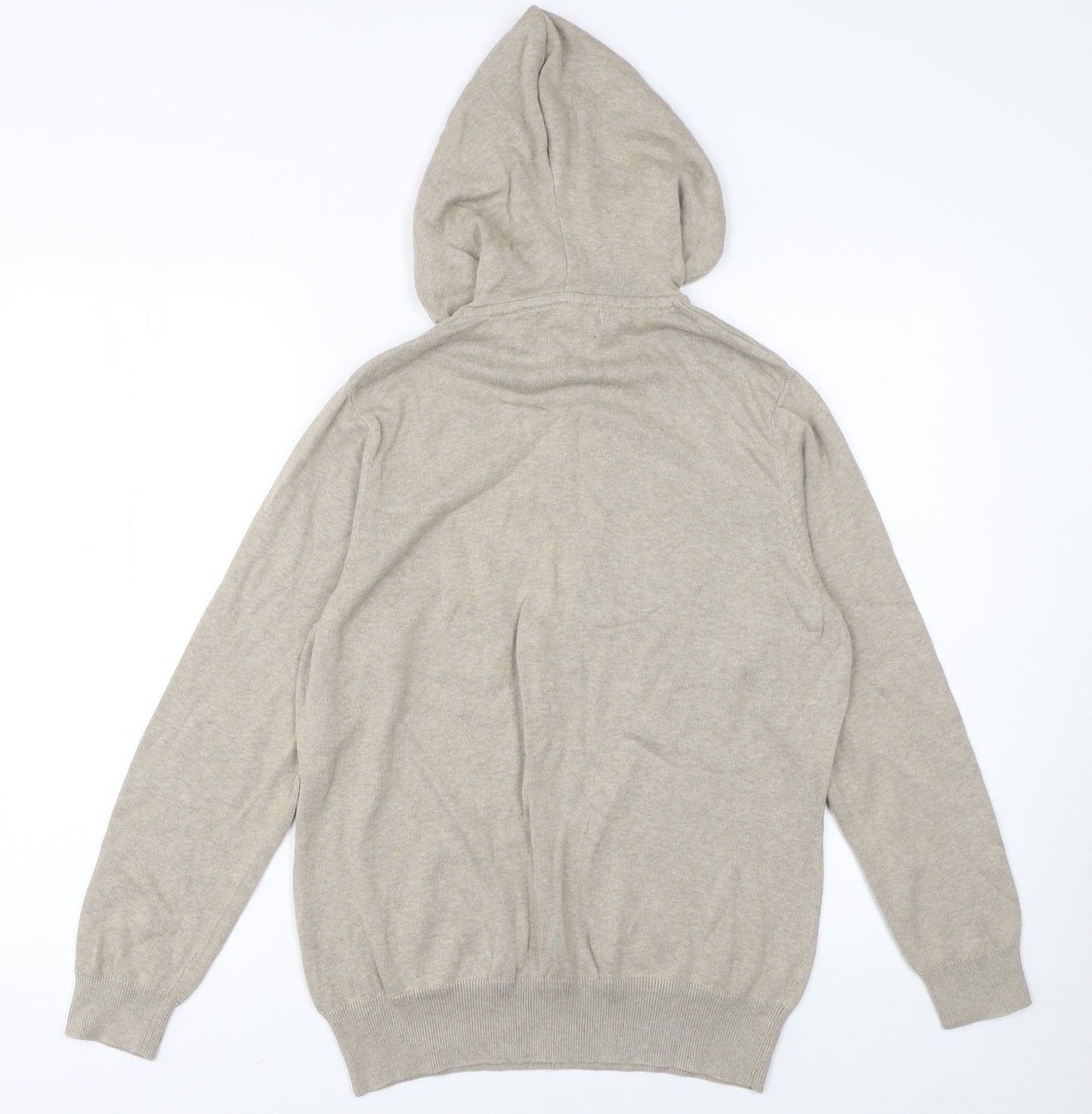 Destello Womens Beige Small 100% Cotton Pullover Hoodie