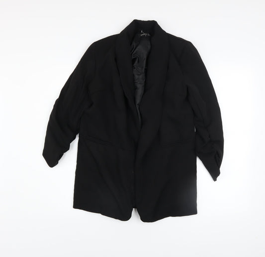 Boohoo Women’s Black Size 10 Blazer Jacket Lightweight Lined