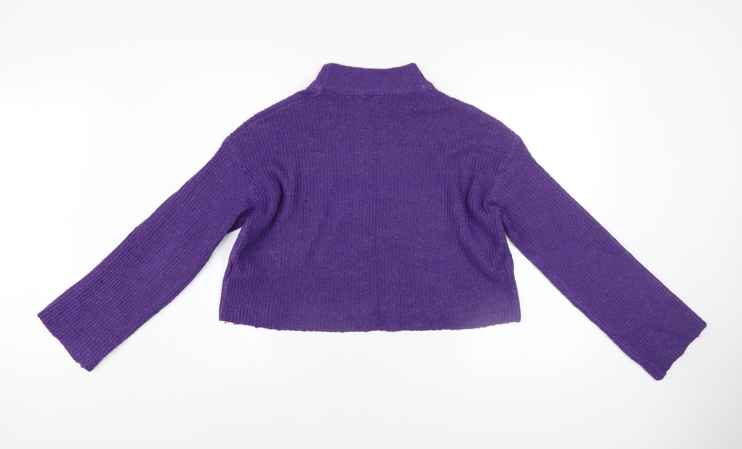 H&M Divided Women’s Purple Mock Neck Knit Jumper Size 12