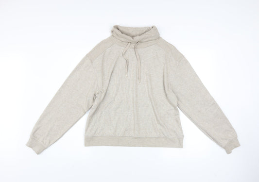 F&F Women’s Beige Cowl Neck Pullover Sweatshirt UK 8