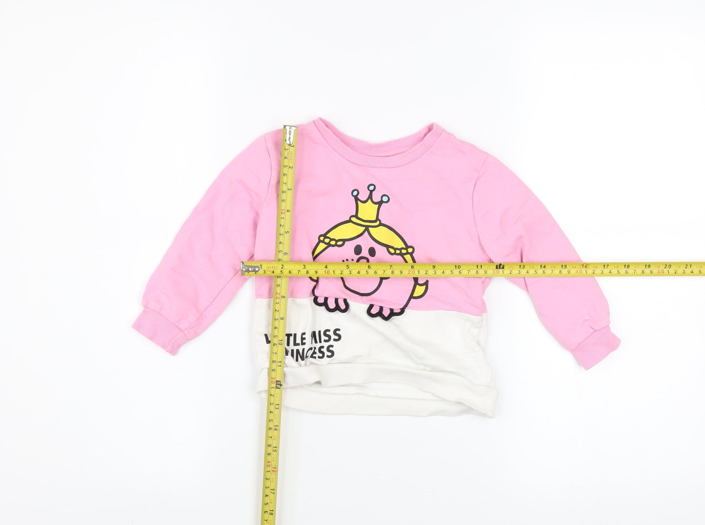 Dunnes Stores Girls Pink Little Miss Princess Pullover Jumper 18-24 Months