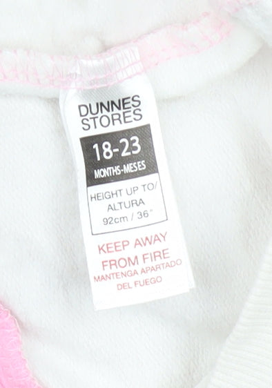 Dunnes Stores Girls Pink Little Miss Princess Pullover Jumper 18-24 Months