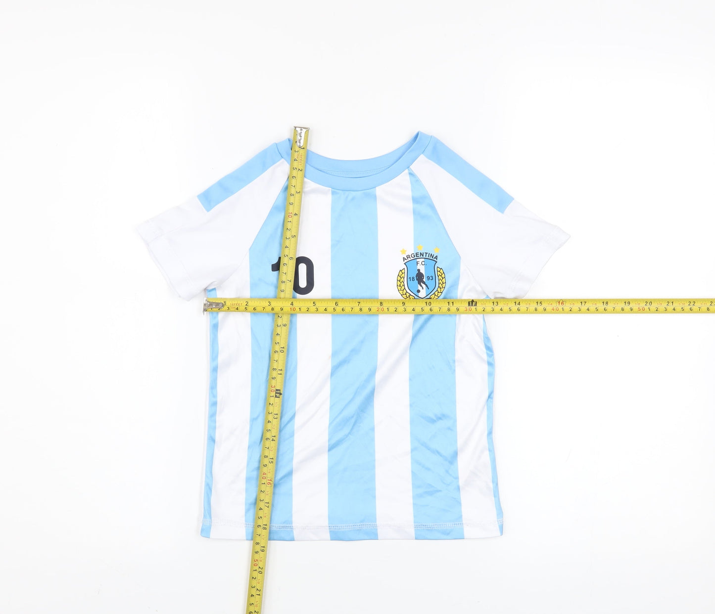 Dunnes Stores Boys Blue Argentina Football Jersey T-Shirt 5-6 Years