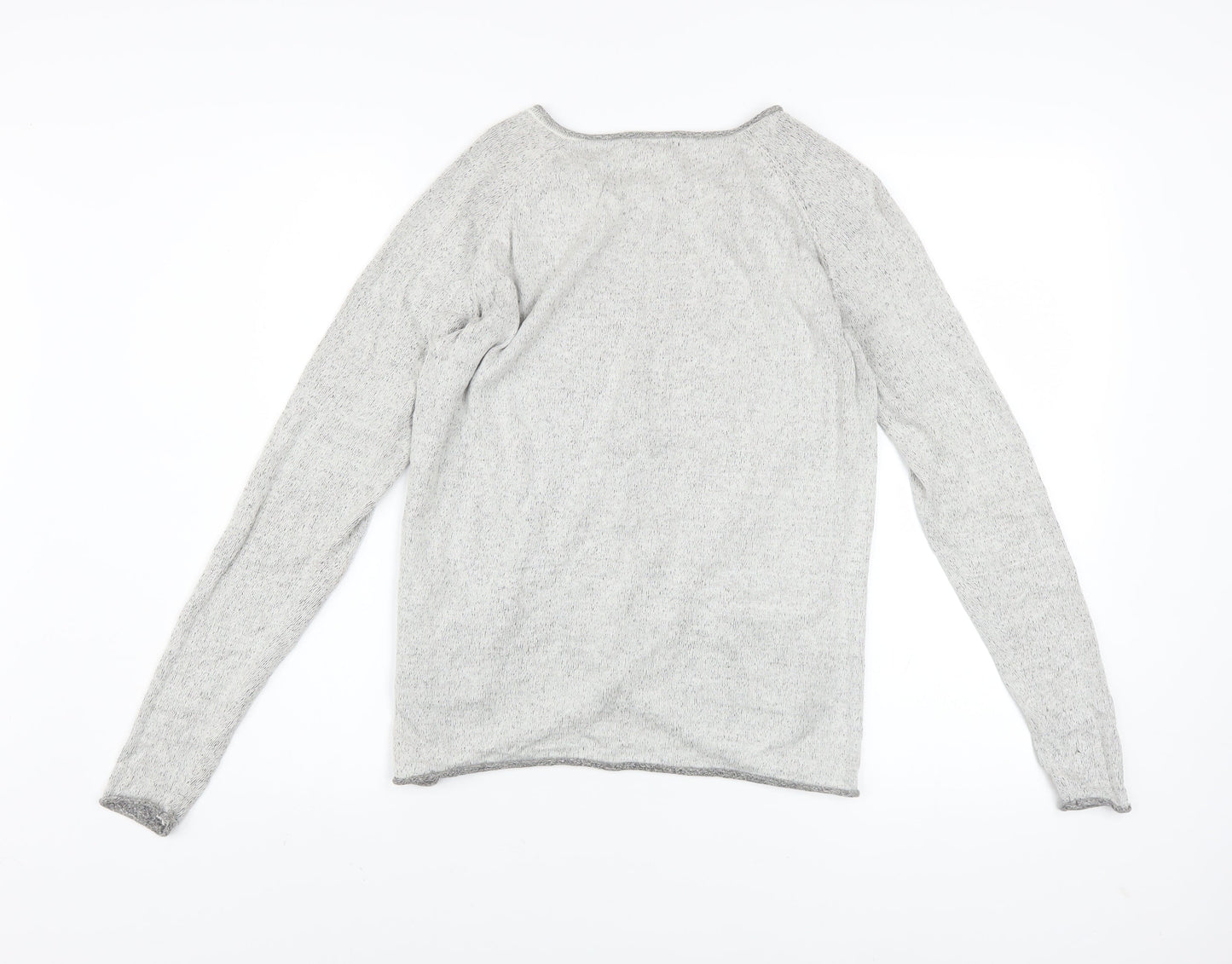 Object Women Grey Wrap Sweatshirt Medium Lyocell Cotton Blend