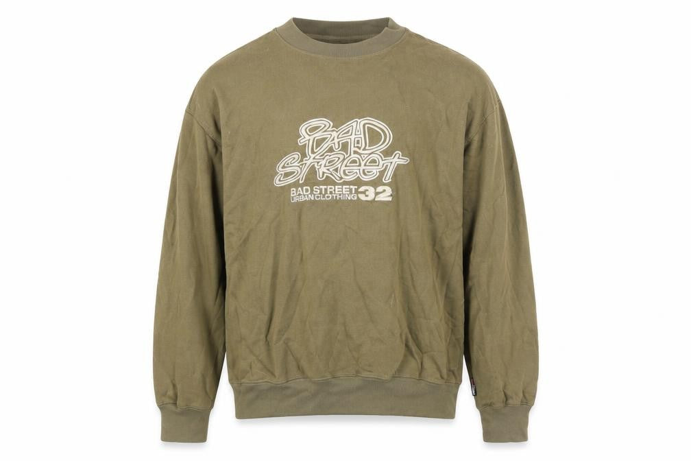 Bad Street Men’s Brown Pullover Sweatshirt Size M Graphic Print