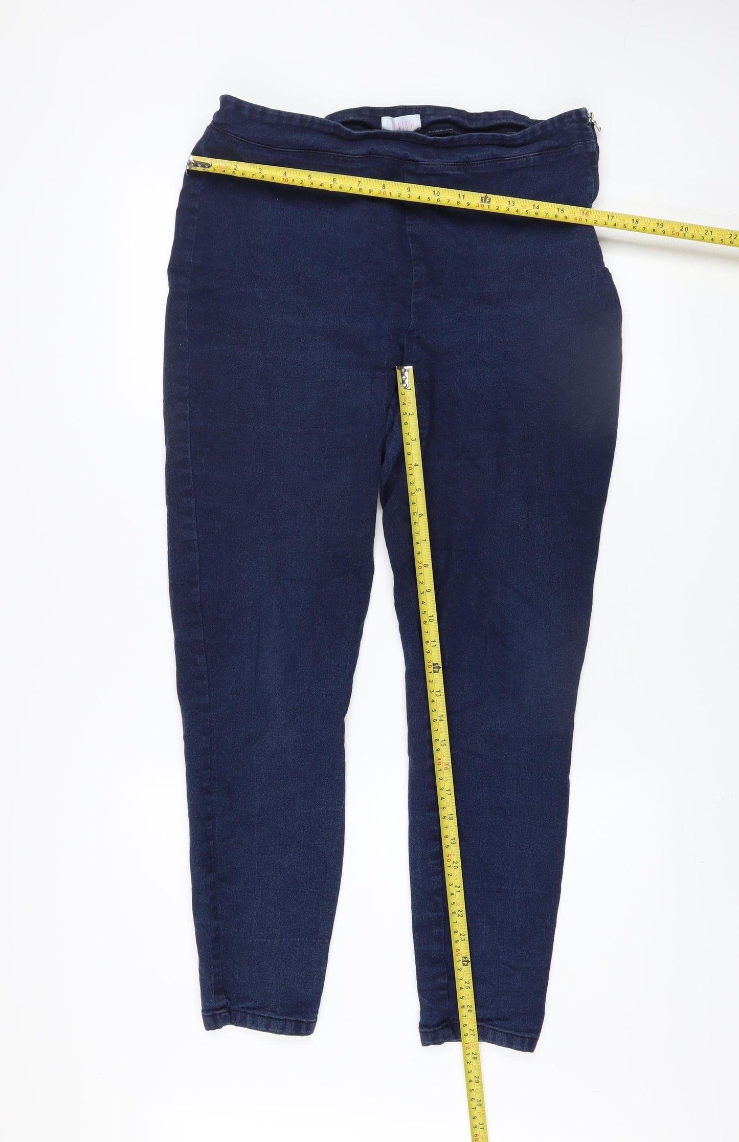 Savida Women Blue Skinny Mid Rise Stretch Jeans Size 14