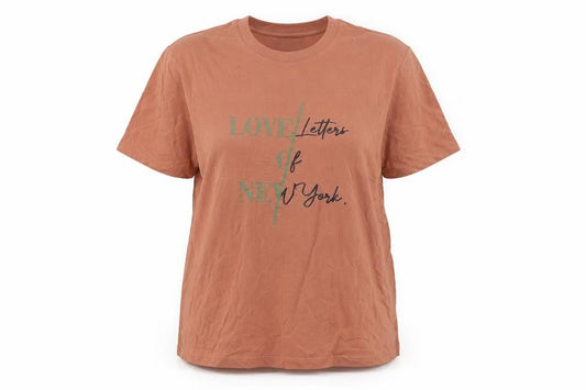 Lofty Manner Women’s Brown XL T-Shirt Crew Neck Short Sleeve Casual Top