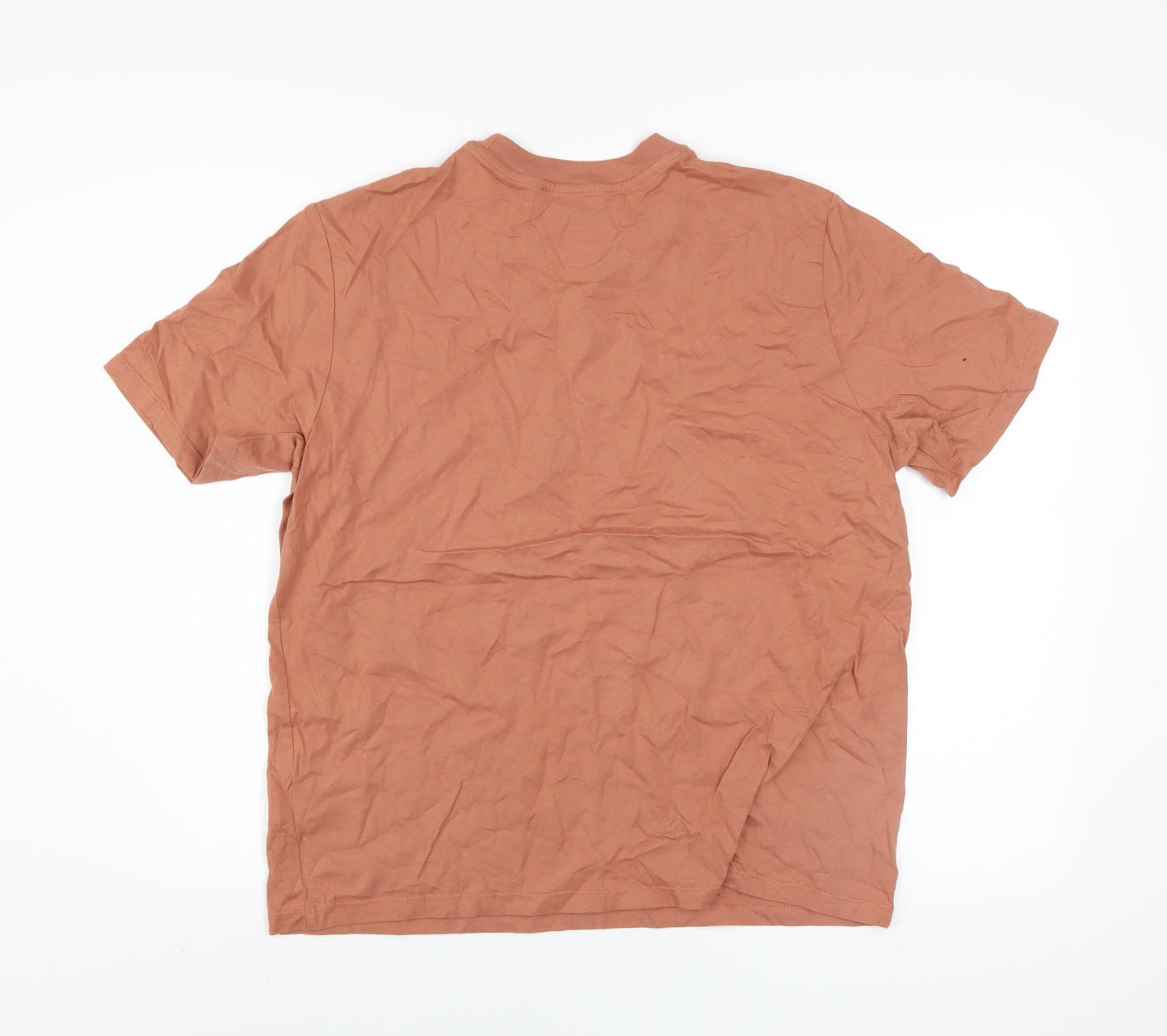 Lofty Manner Women’s Brown XL T-Shirt Crew Neck Short Sleeve Casual Top