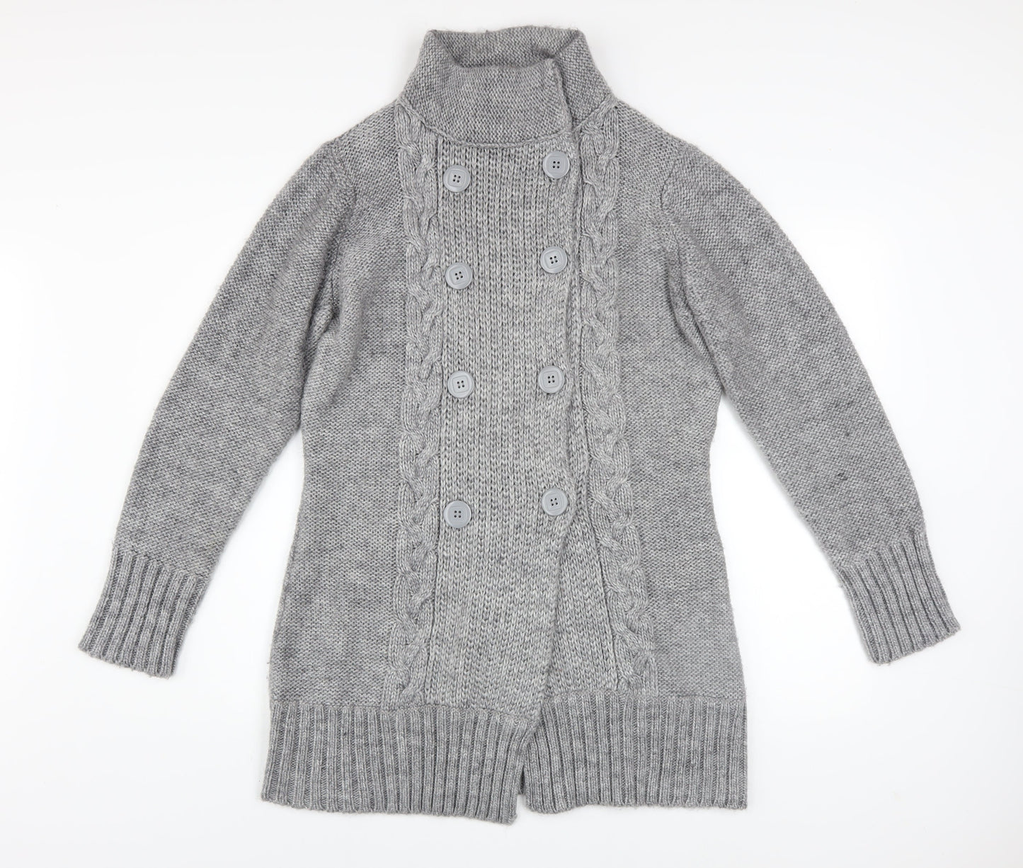 St. Bernard for Dunnes Men’s Grey Cable-Knit Button Cardigan Large