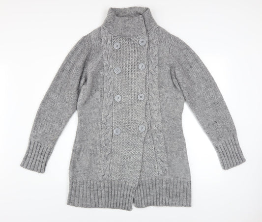 St. Bernard for Dunnes Men’s Grey Cable-Knit Button Cardigan Large