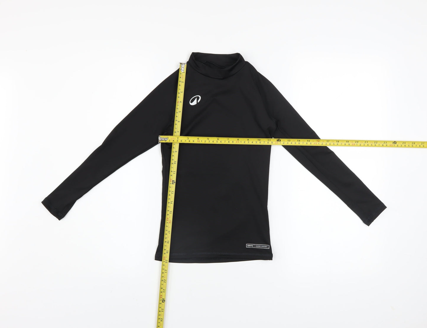 Decathlon Boys Black Long Sleeve Athletic Mock Neck Top 8-9 Years