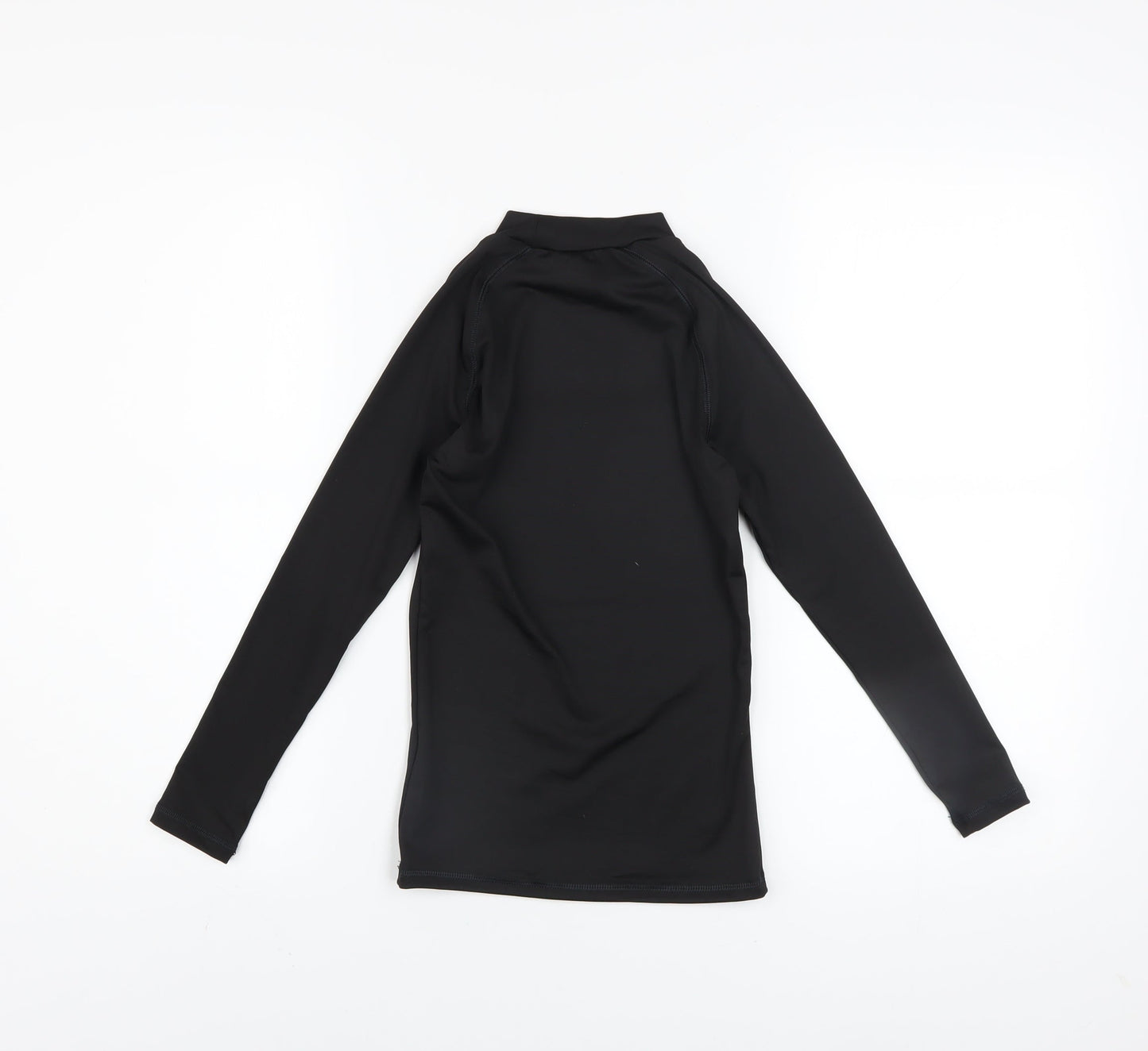 Decathlon Boys Black Long Sleeve Athletic Mock Neck Top 8-9 Years