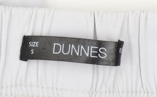 Dunnes Men's Grey Cotton Blend Chino Trousers Size S Elastic Waist