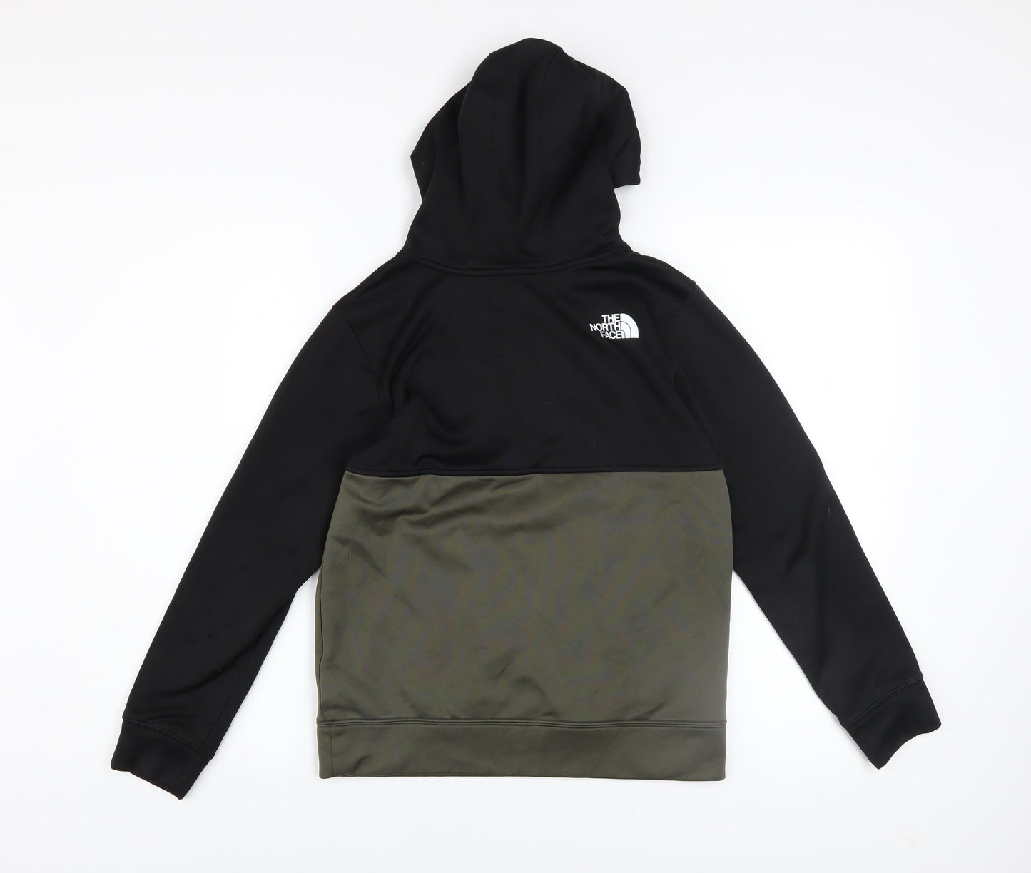The North Face Boys Black Pullover Hoodie L Fleece Logo Sweatshirt