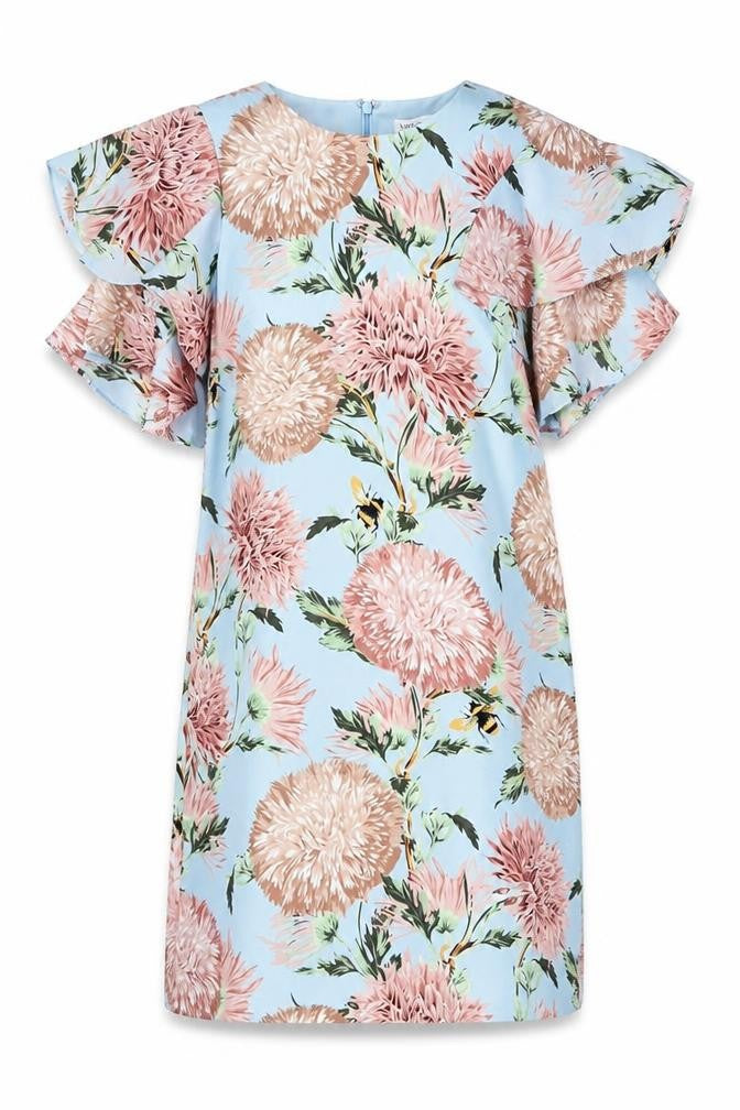 Warehouse Women's Blue Floral Shift Dress Size 12