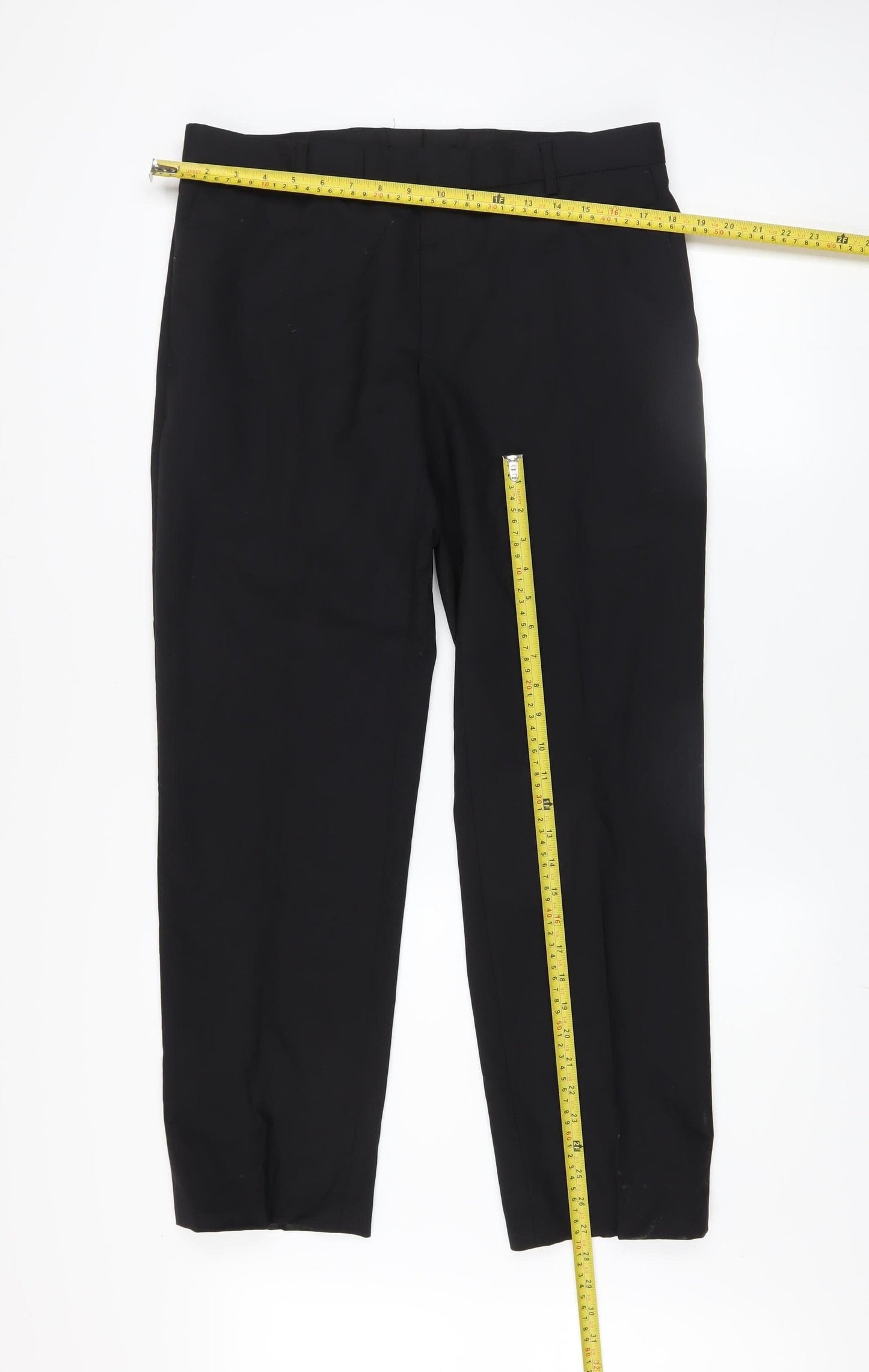 Strellson Men’s Black Regular Fit Dress Pants Size M Business Trousers