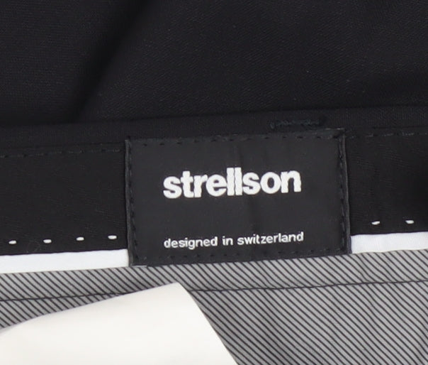 Strellson Men’s Black Regular Fit Dress Pants Size M Business Trousers