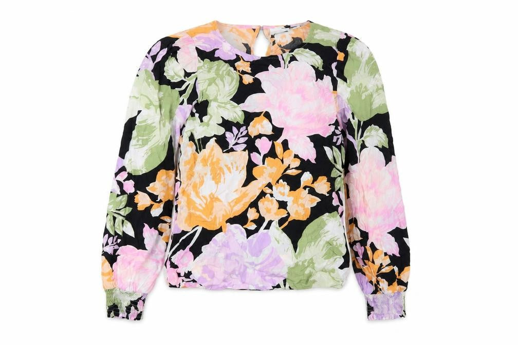 Vila Womens Multicoloured Floral Long Sleeve Viscose Tunic Blouse Size 8