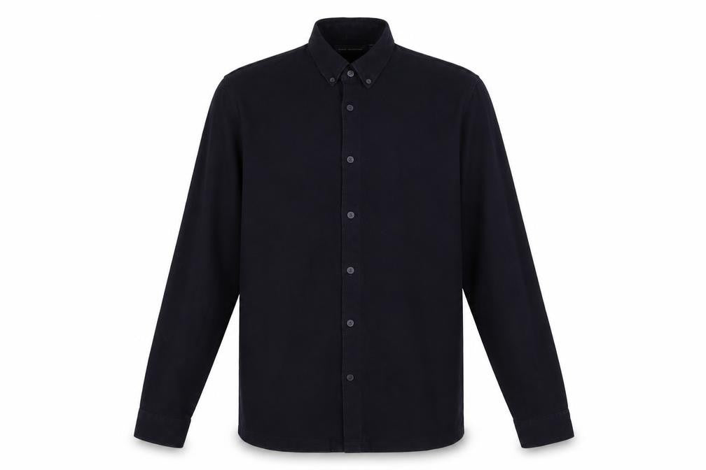 French Connection Men's Black Cotton Long Sleeve Button-Up Shirt M
