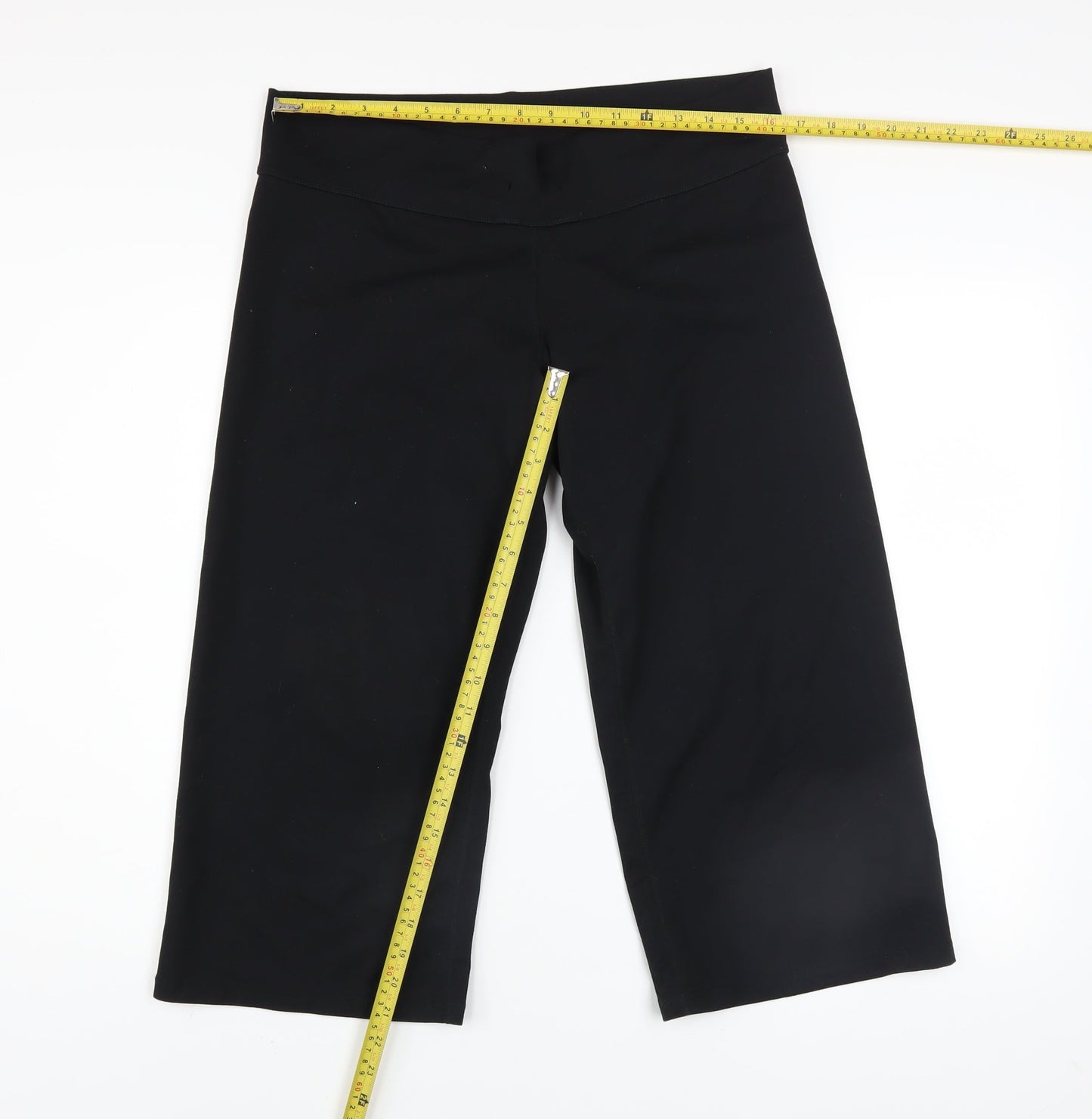 Zella Womens Black Size 10 Capri Activewear Trousers Polyester Blend Stretch