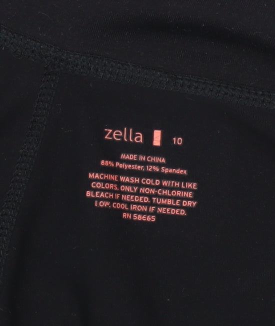 Zella Womens Black Size 10 Capri Activewear Trousers Polyester Blend Stretch