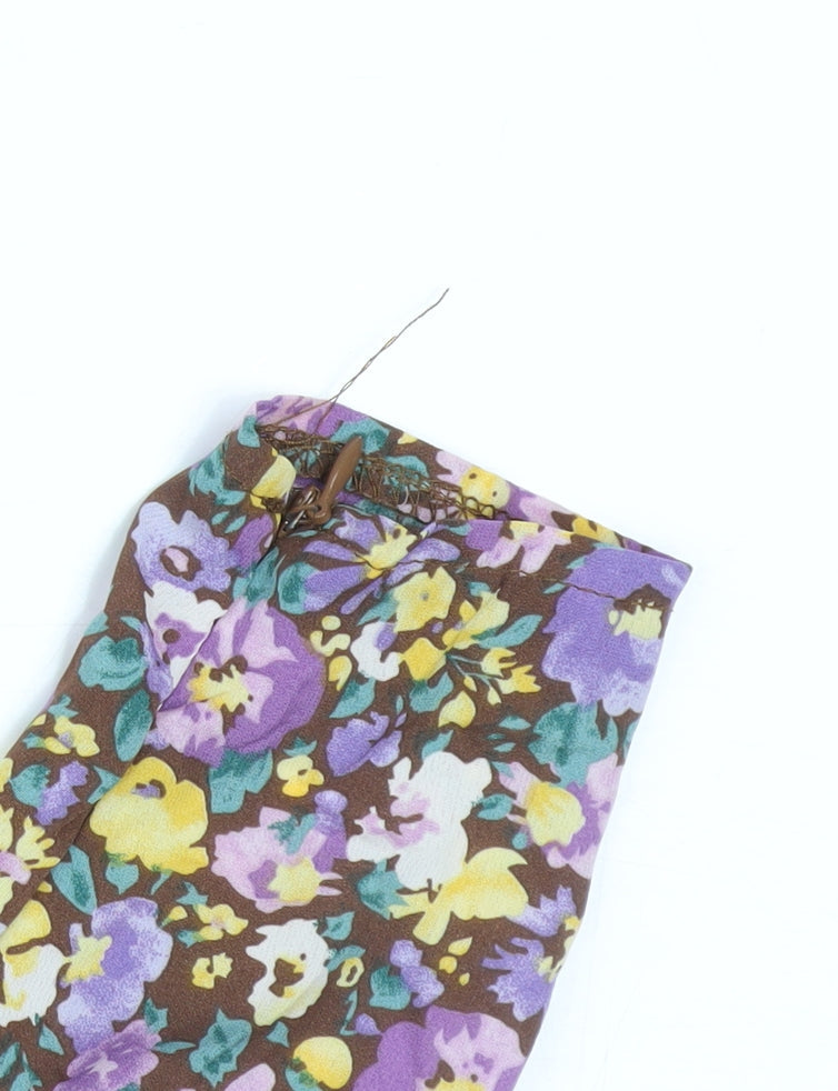 QED London Women’s Multicoloured Floral A-Line Dress Size 10
