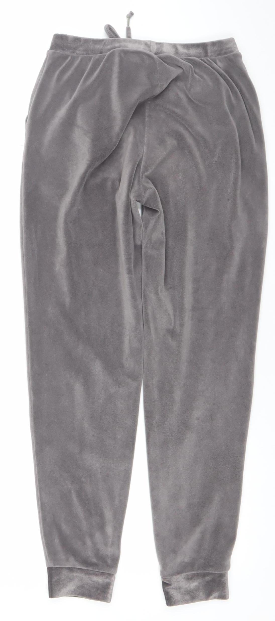 George Women’s Grey Velour Jogger Trousers Size 4-6