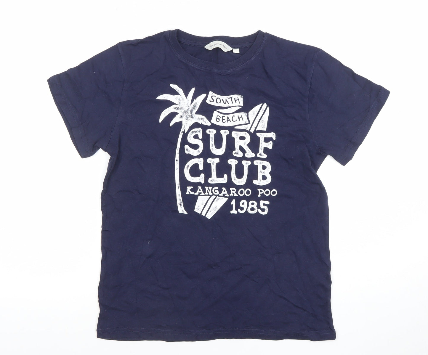 Kangaroo Poo Boys Blue Surf Club Graphic Cotton T-Shirt 11-12 Years