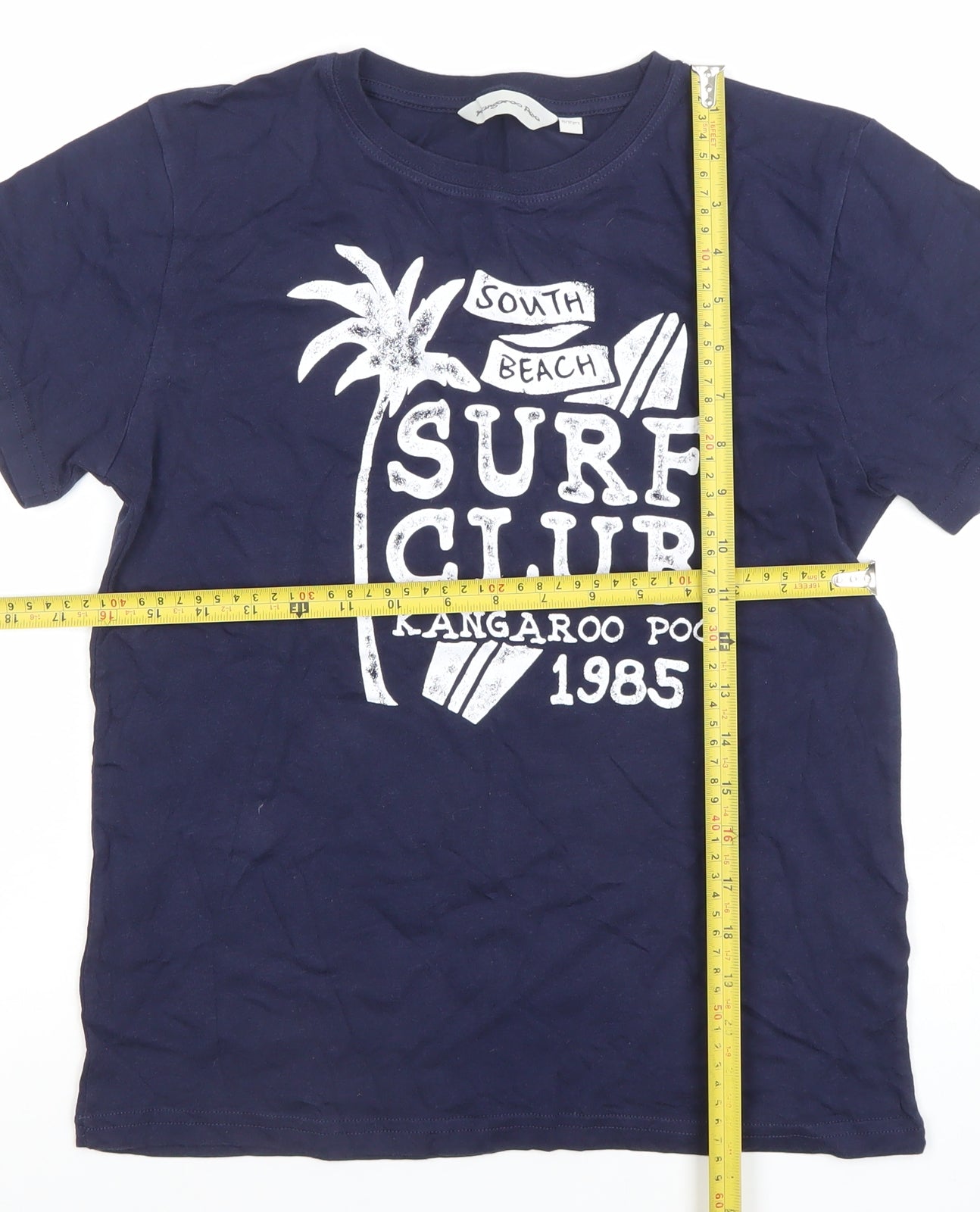 Kangaroo Poo Boys Blue Surf Club Graphic Cotton T-Shirt 11-12 Years
