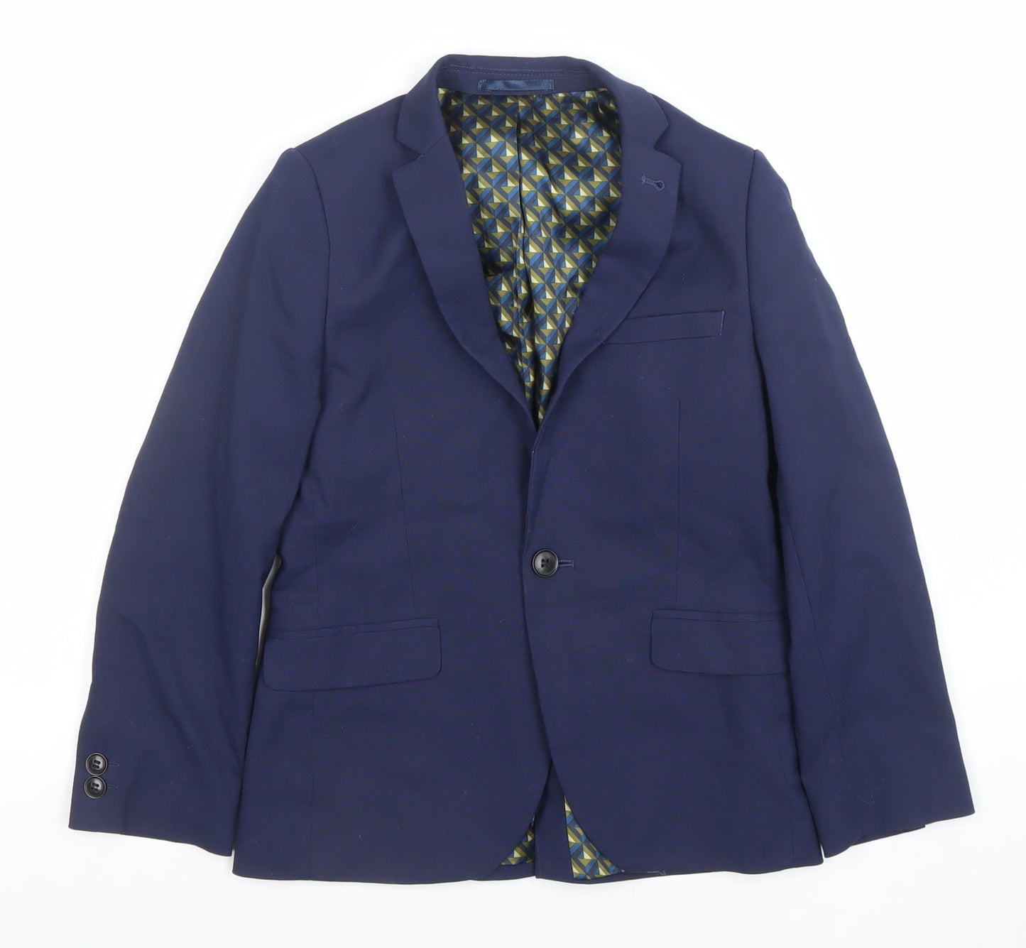 Next Boys Blue Formal Suit Jacket 9 Years Regular Fit Notch Lapel
