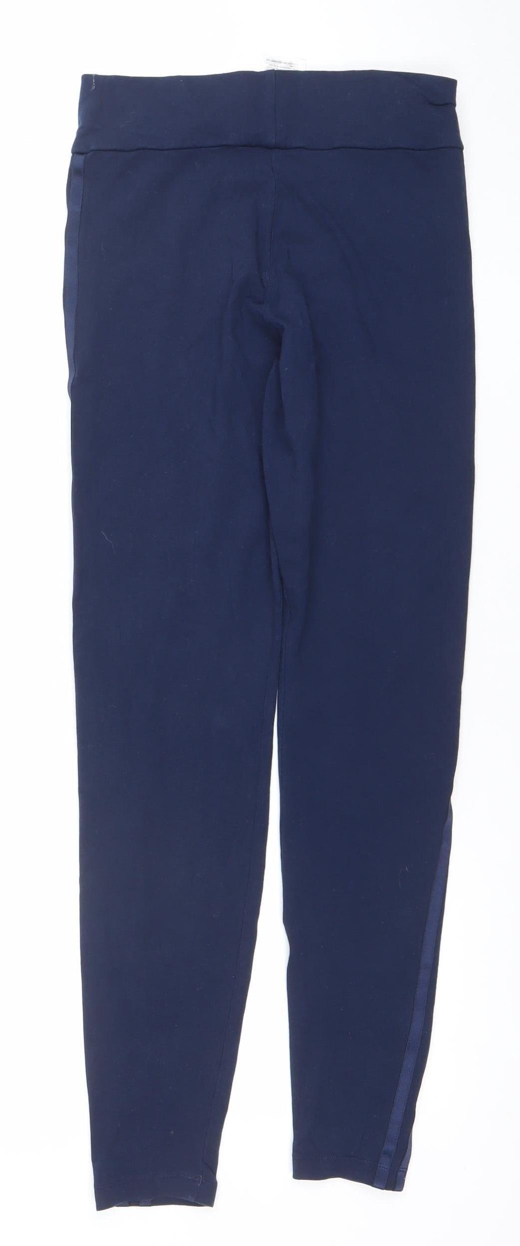 Adidas Girls Blue 14-15 Years Slim Fit Track Pants with Side Stripes