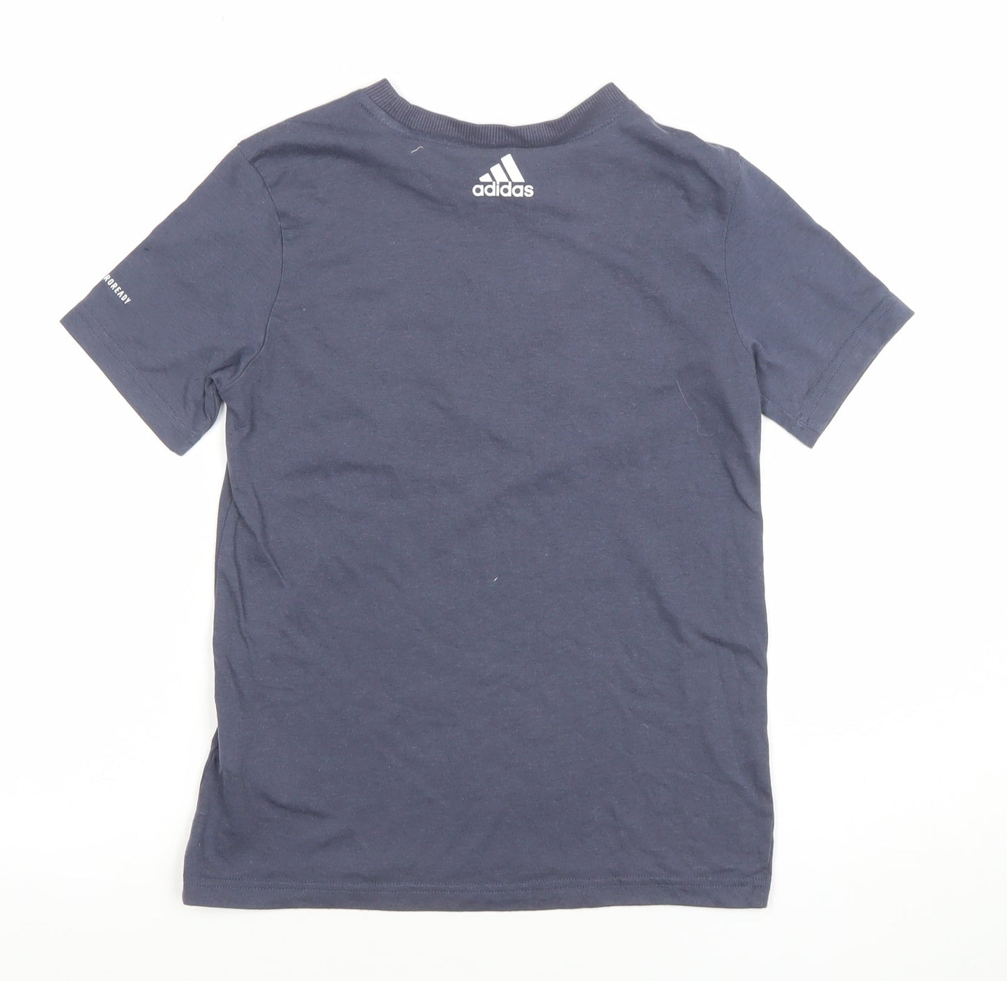 Adidas Boys Blue Predator Graphic T-Shirt 9-10 Years Regular Fit Sports Tee