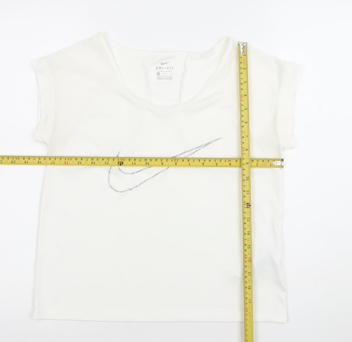 Nike Women’s White Dri-FIT Crew Neck Athletic T-Shirt Size M