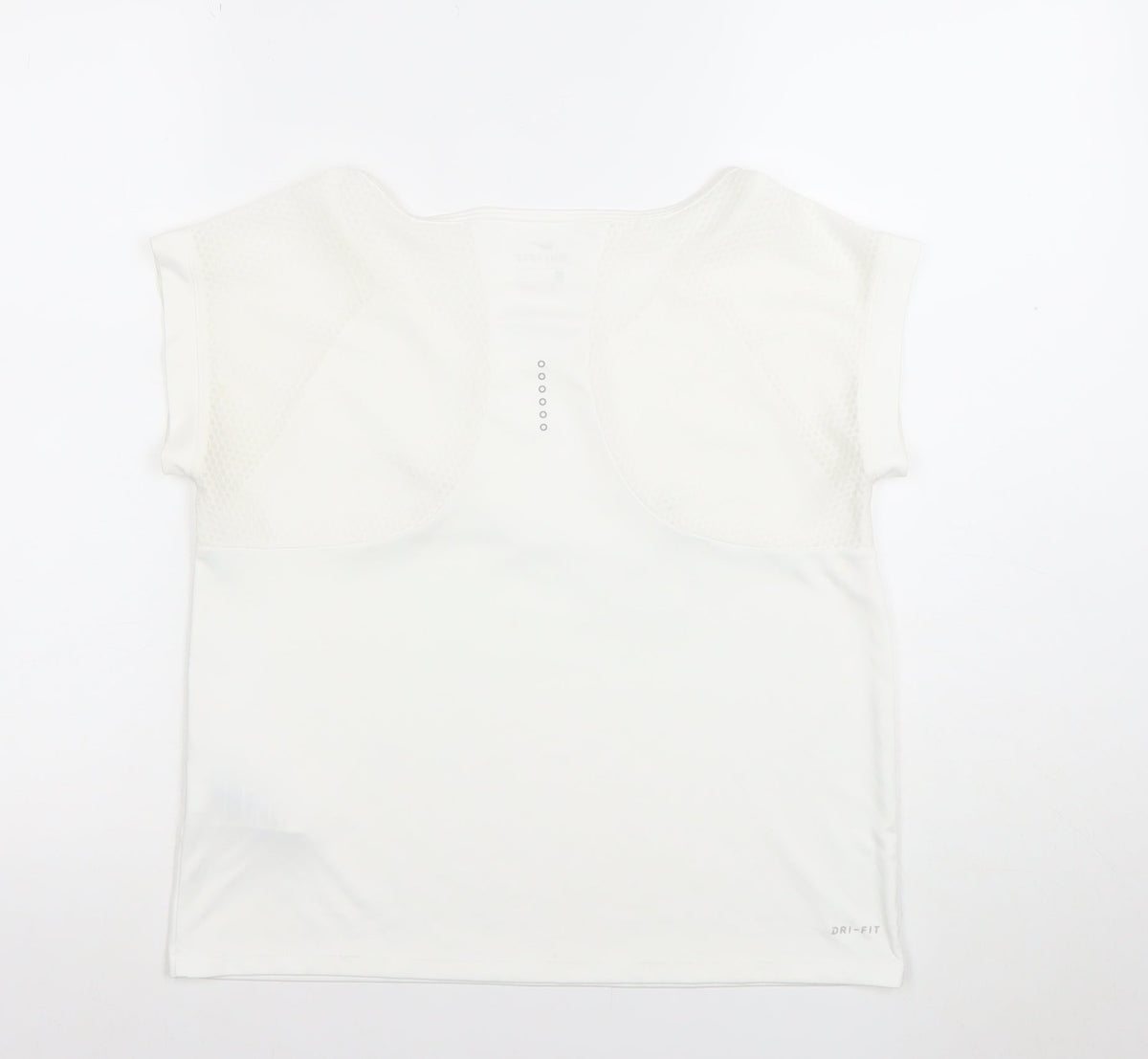 Nike Women’s White Dri-FIT Crew Neck Athletic T-Shirt Size M