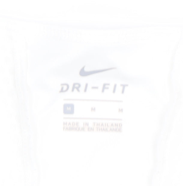 Nike Women’s White Dri-FIT Crew Neck Athletic T-Shirt Size M