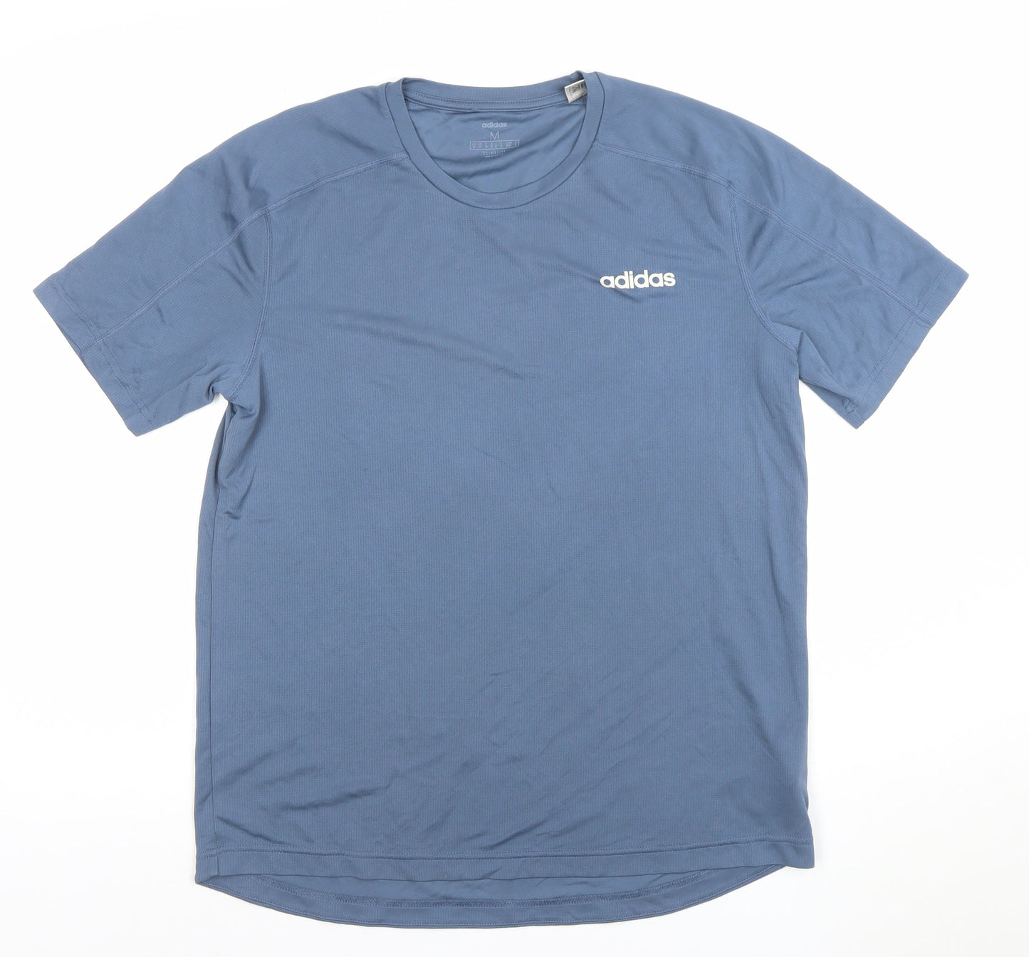adidas Mens Blue Climalite T-Shirt Medium Active Gym Top