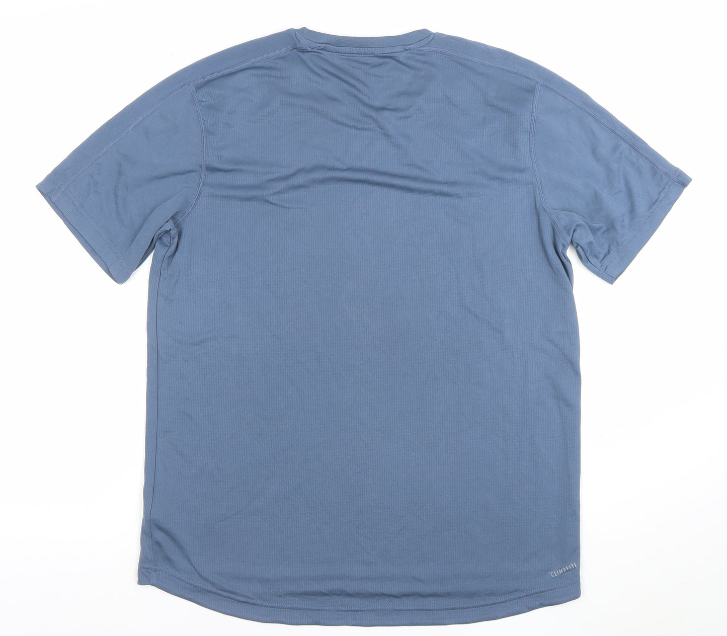 adidas Mens Blue Climalite T-Shirt Medium Active Gym Top